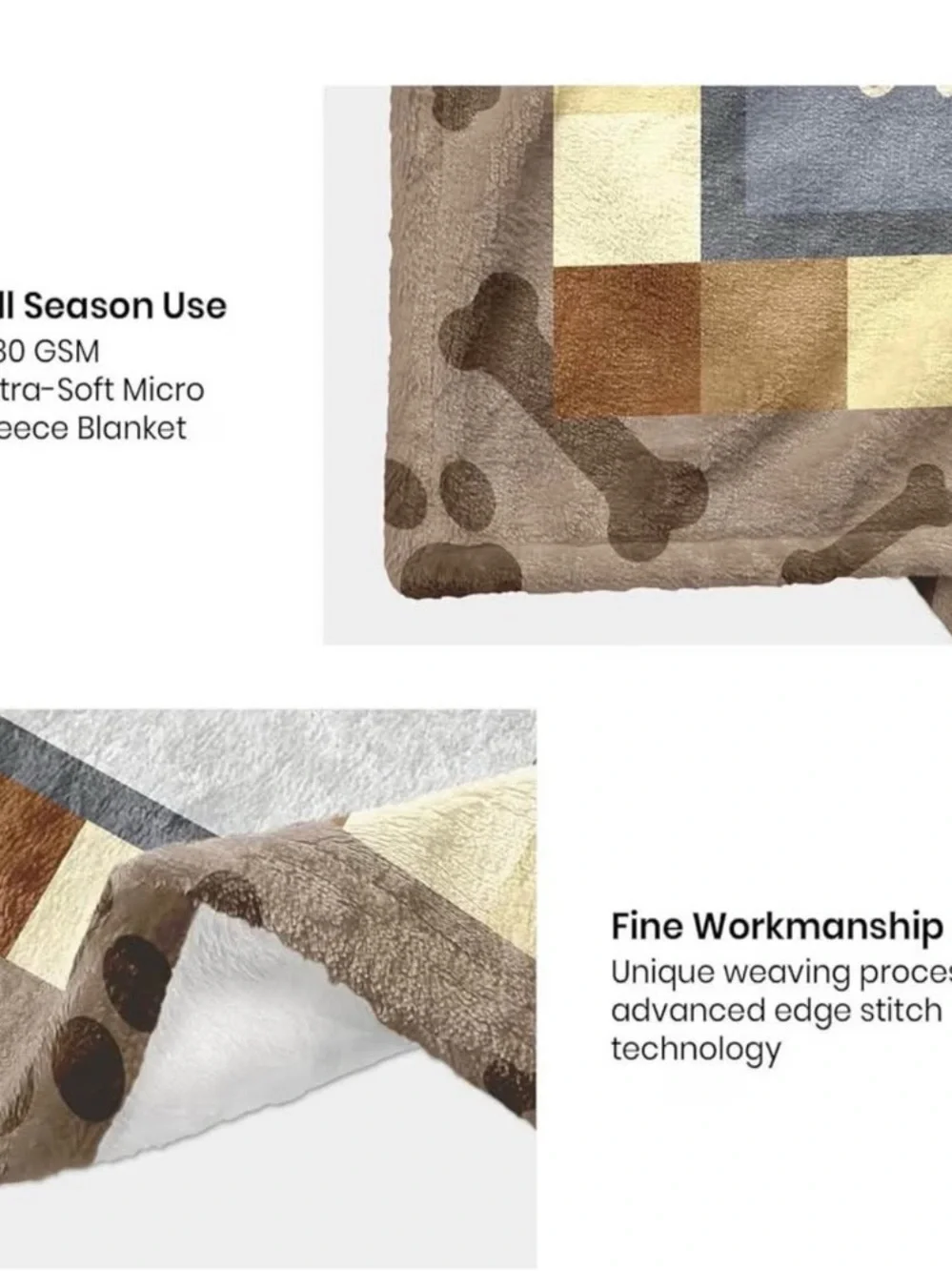 Border Collie Mom Plush Throw Blanket - Multi-Color